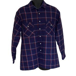 Vtg 80s 90s Flannel Quilted Honneywell & Todd Lumberjack Plaid Mens Large READ